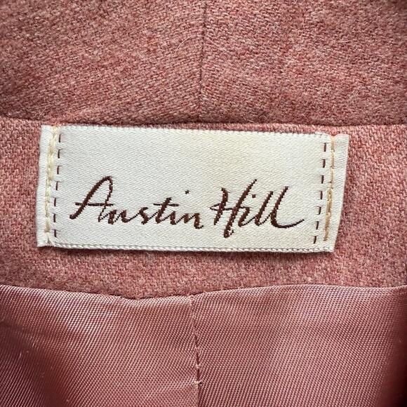Austin Hill Vintage Dusty Rose Wool Blazer Jacket‎ One Button Mauve, Size Small - Picture 3 of 11